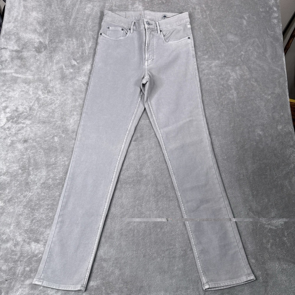 Faherty Stretch Terry 5-Pocket Pants Mens 29x32 Gray Khaki Comfort EUC